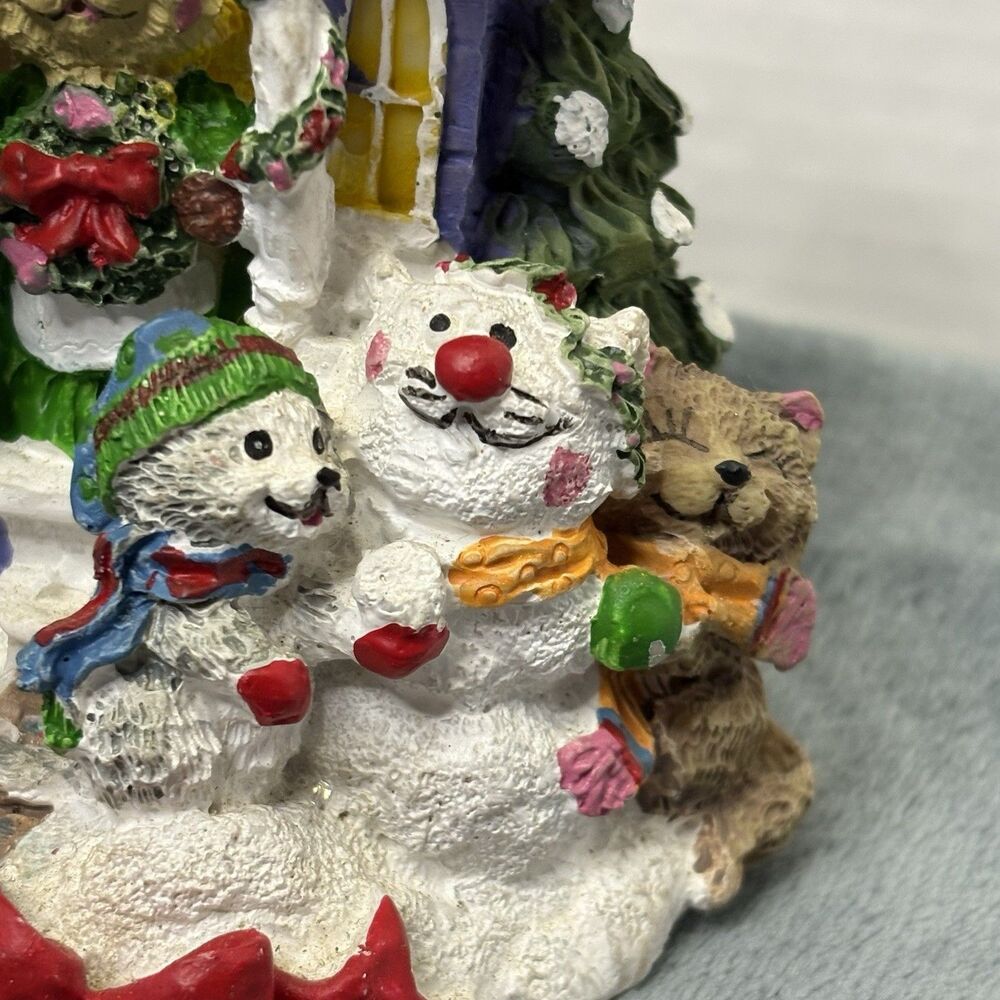 IT'S A PURRFECT SEASON Christmas Holiday Resin House 5.5" Tall x 4" Wide - Picture 10 of 16